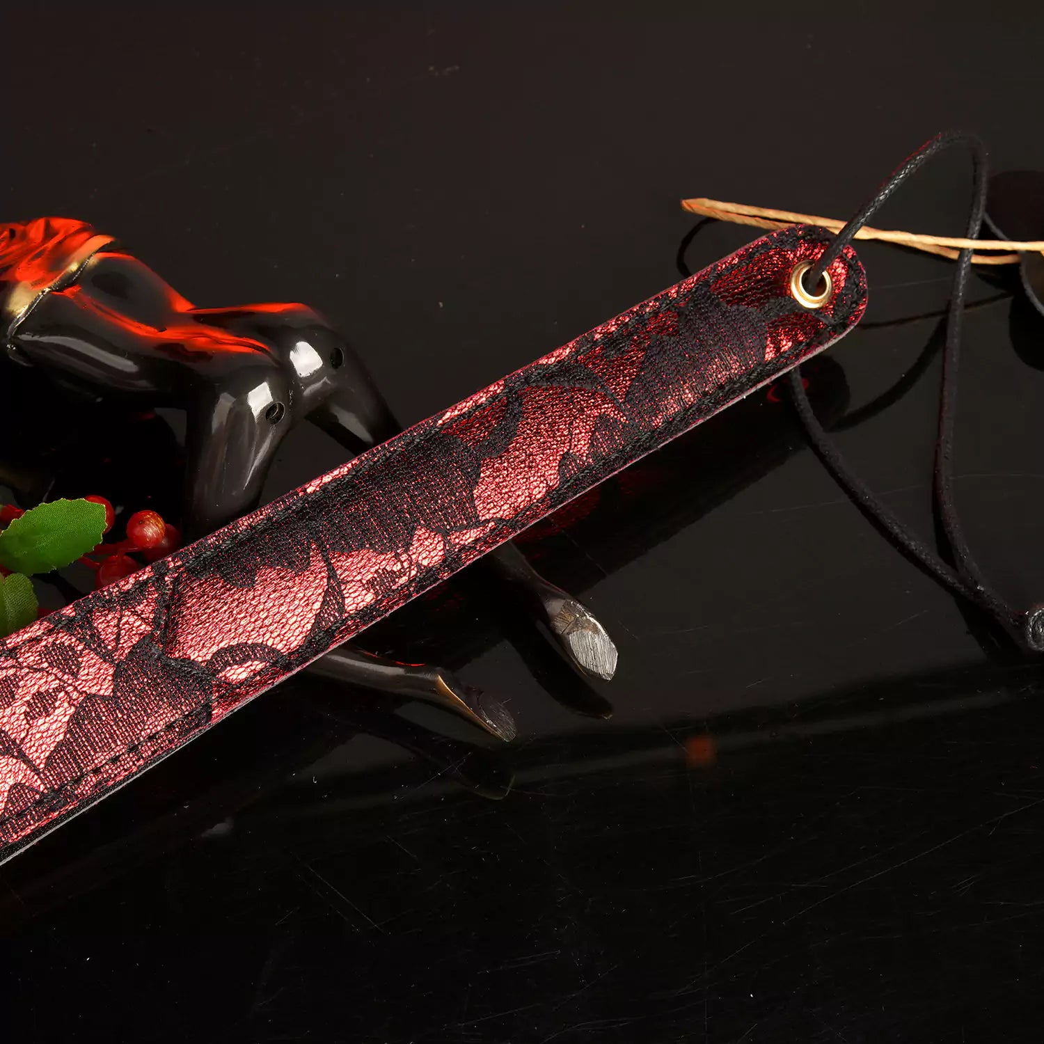 Red Lace Spanking Paddle 