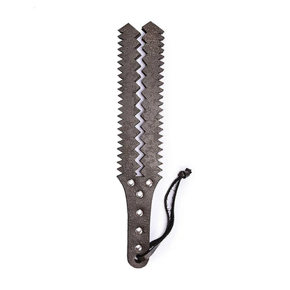 Leather Solid Wood Handle BDSM Floggers