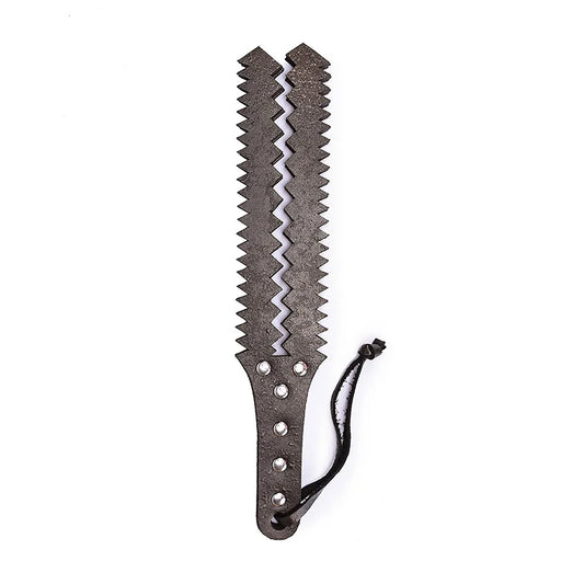 Leather Solid Wood Handle BDSM Floggers