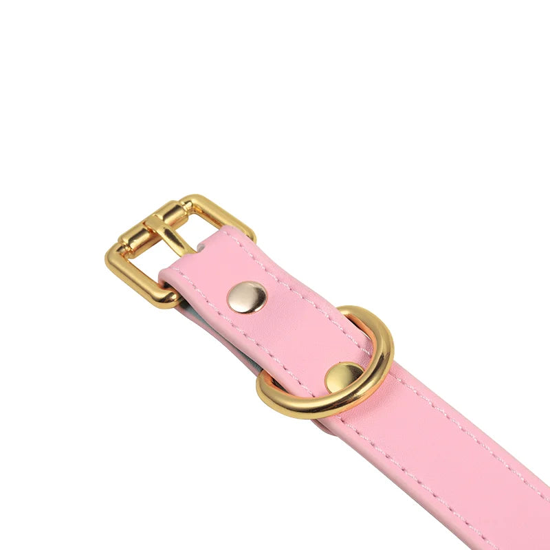 Simple Color Block Leather BDSM Collars