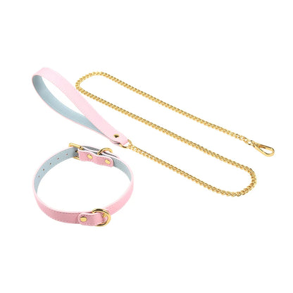 Simple Color Block Leather BDSM Collars
