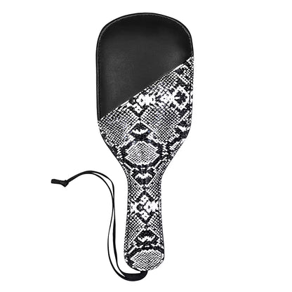 Snake Pattern Leather BDSM Paddle