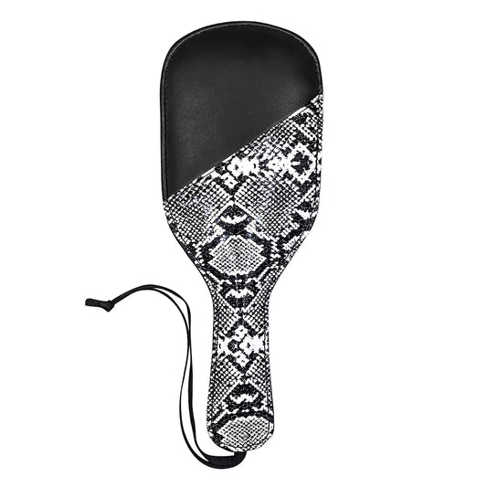 Snake Pattern Leather BDSM Paddle