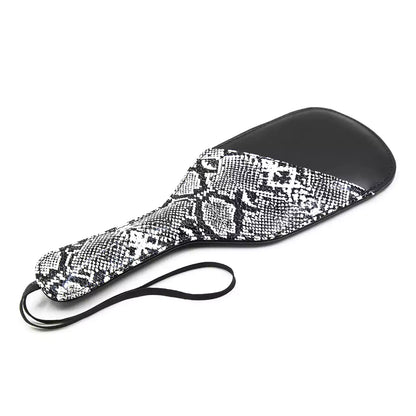 Snake Pattern Leather BDSM Paddle