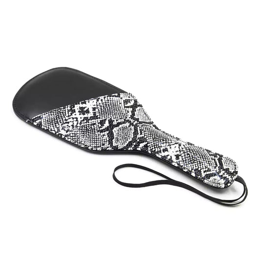 Snake Pattern Leather BDSM Paddle