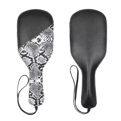 Snake Pattern Leather BDSM Paddle