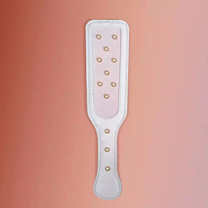 Snake-print Leather Studded Spanking Paddle