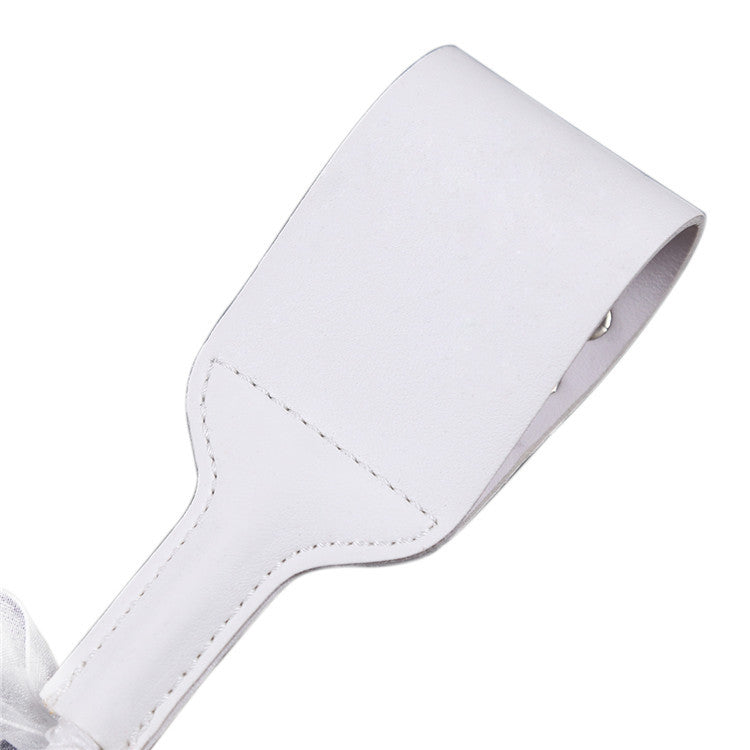White Ribbon Riding Crops-Spanking Paddles