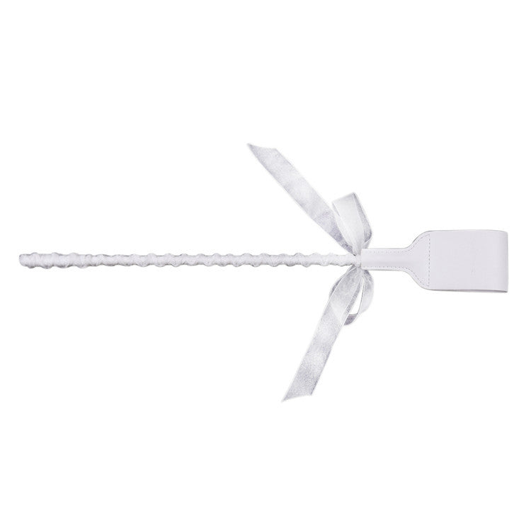 White Ribbon Riding Crops-Spanking Paddles
