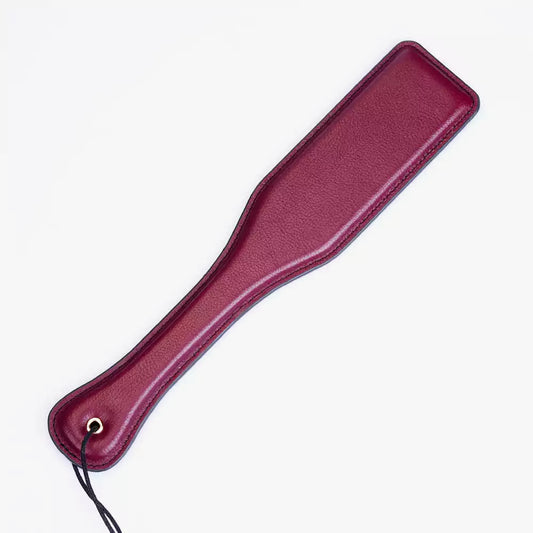 Burgundy Double Sided Leather Spanking Paddle