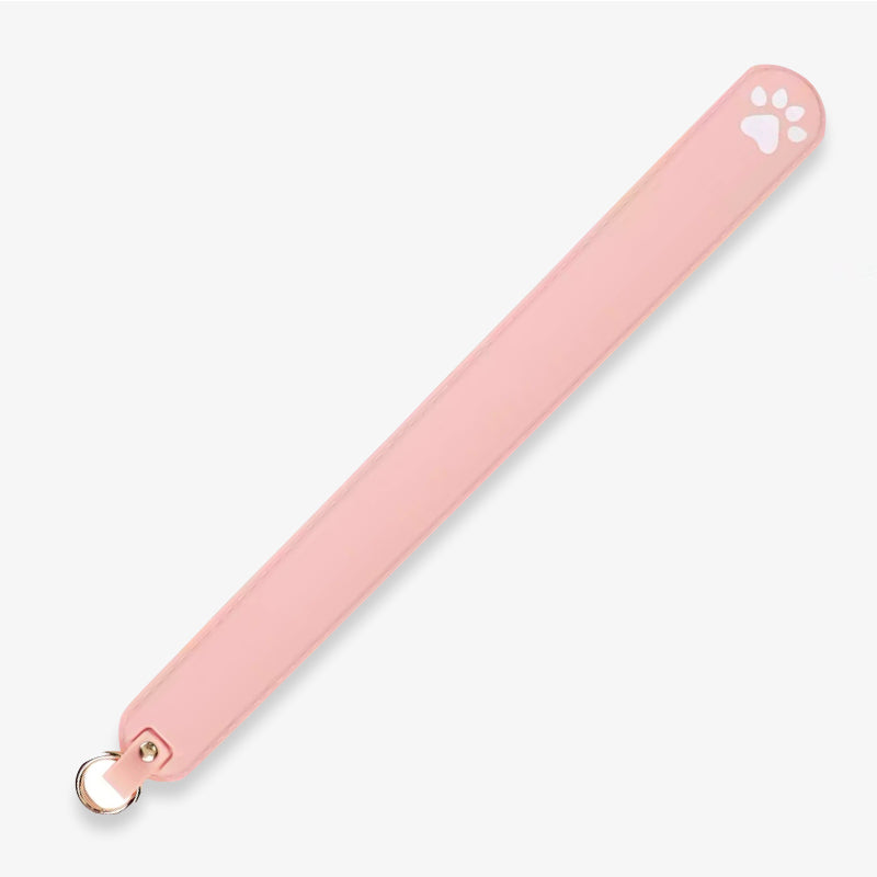 Pink silicone cat paw BDSM paddle full view