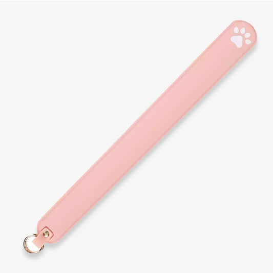 Pink silicone cat paw BDSM paddle full view