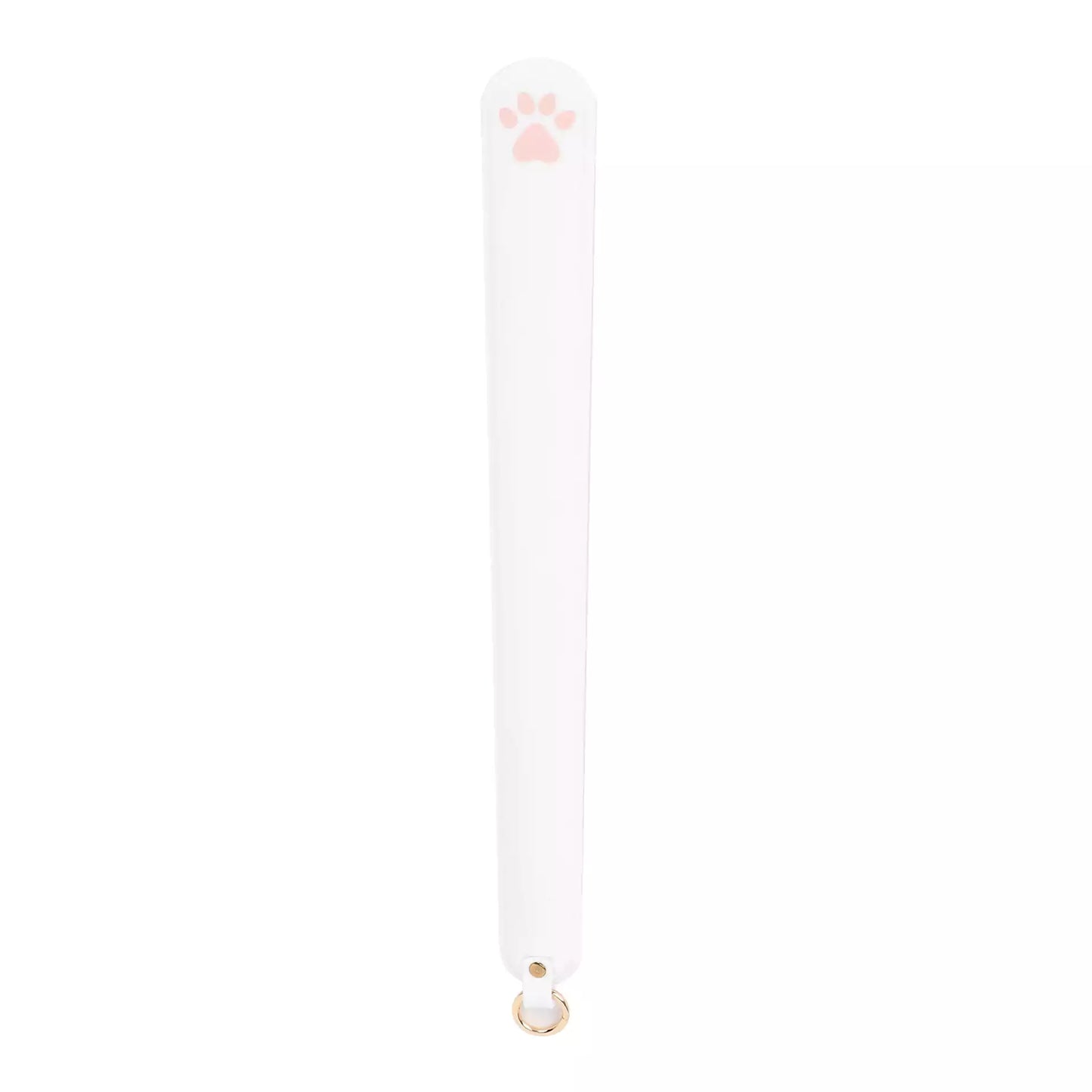 White silicone cat paw paddle on white background