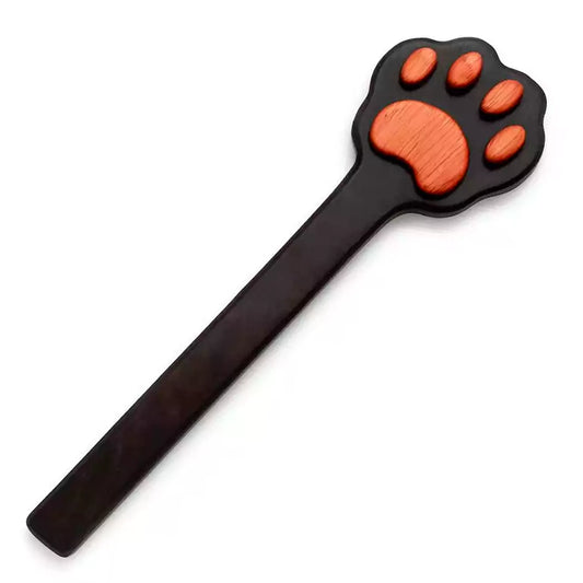Ebony Cat Paw Spanking Paddle