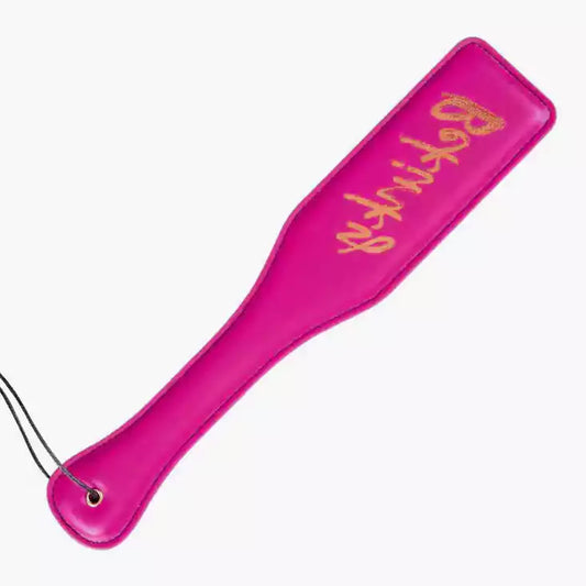 Gold Letter Leather Spanking Paddle