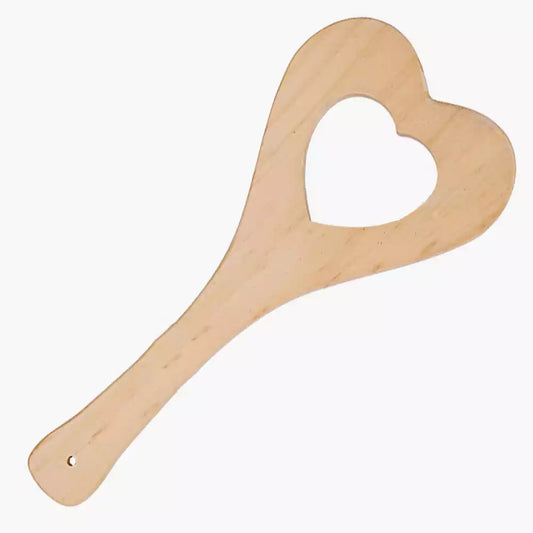 Heart Cutout Bamboo Spanking Paddle