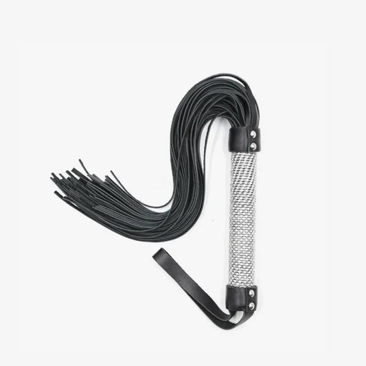 Diamond Handle Leather BDSM Flogger