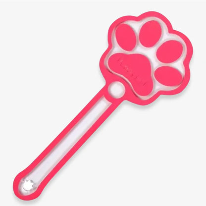 Pink acrylic cat paw spanking paddle full view