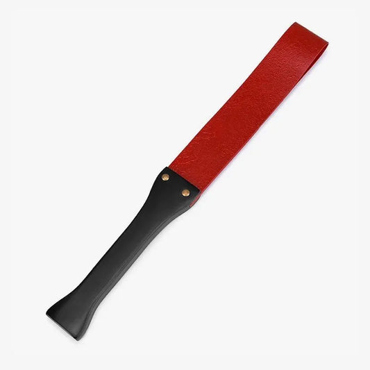 Red Leather Slapper Paddle with Wood Handle