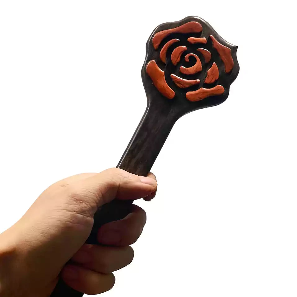 Rose Wood Discipline Ruler Paddle