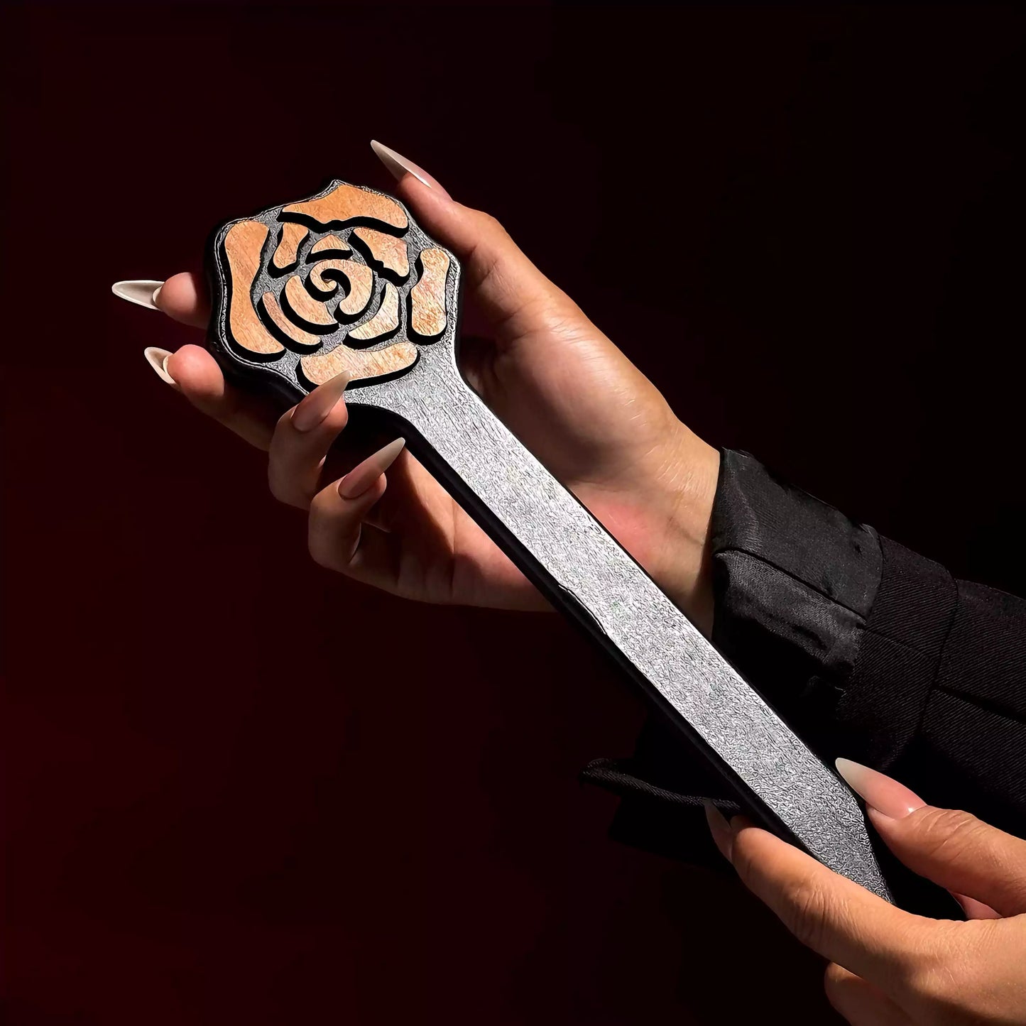 Rose Wood Discipline Ruler Paddle