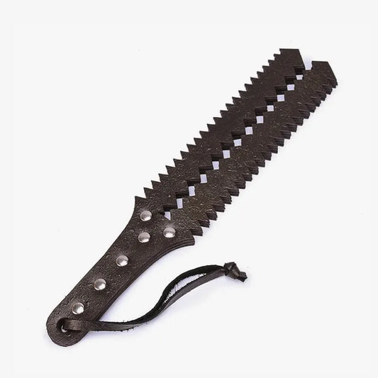 Jagged Leather Spanking Paddle