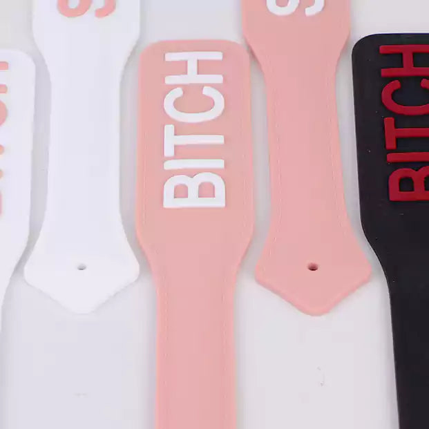 all color variations of letter silicone spanking boards together