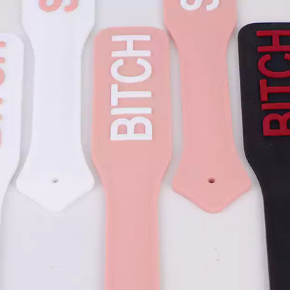 all color variations of letter silicone spanking boards together