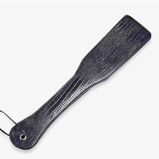 Black Leather Textured Spanking Paddle